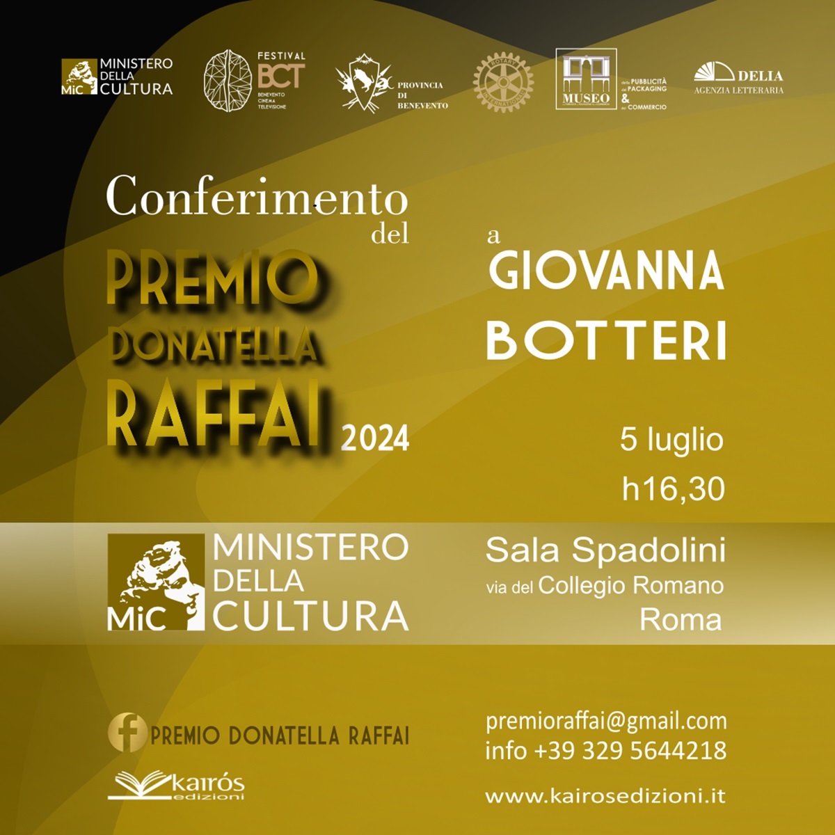 Premio Donatella Raffai per la tv a Giovanna Botteri