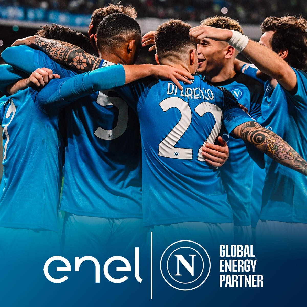 Enel è il nuovo Global Energy Partner del Calcio Napoli per 2 anni